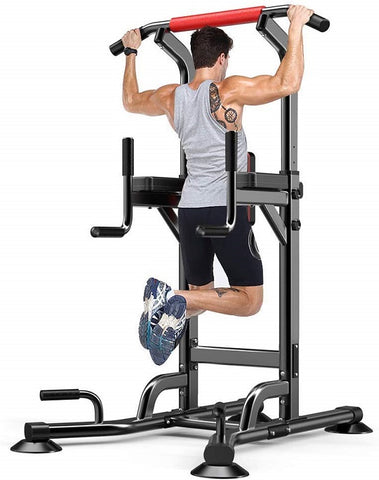 Power Tower Workout Dip Stand Pull Up Bar